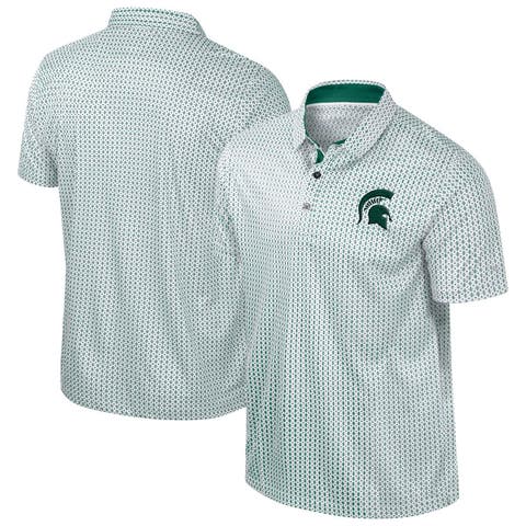 Men's Colosseum Green Michigan State Spartans Big & Tall Marty Rival Polo