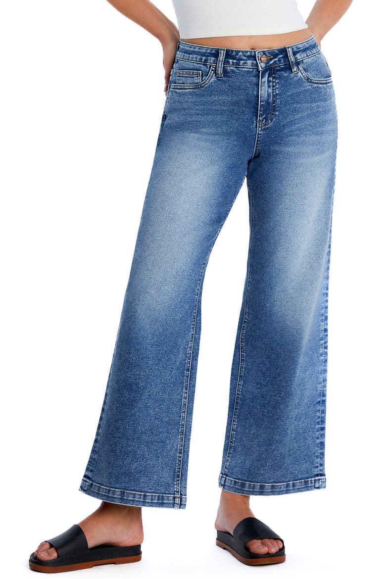 Clever High Waist Wide Leg Jeans, Main, color, 90S BLUE
