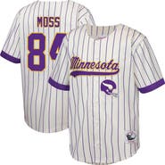 Mitchell & Ness Youth Mitchell & Ness Randy Moss Cream Minnesota Vikings Retired Player Name & Number Baseball Jersey