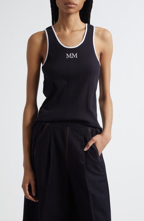Sax Embroidered Logo Cotton Blend Tank