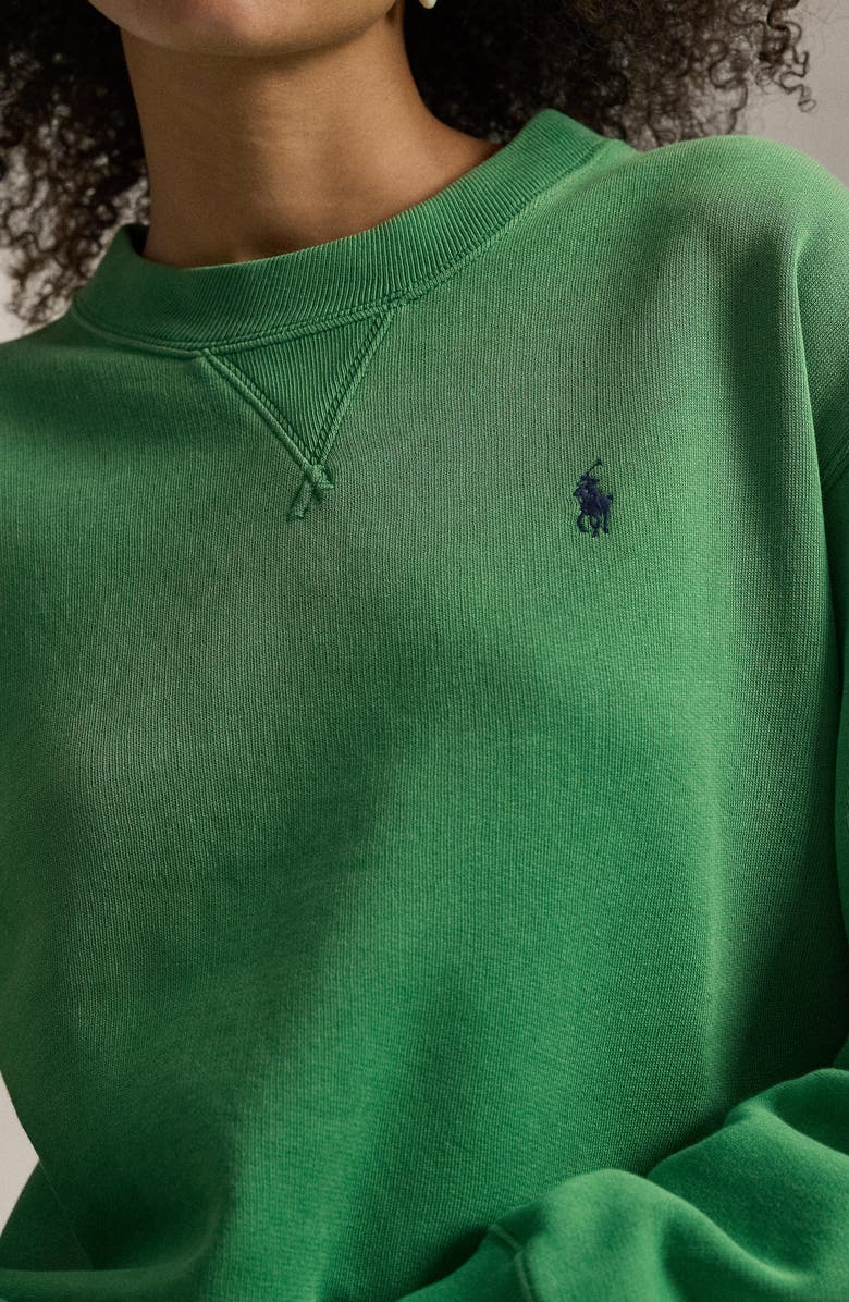 Polo Ralph Lauren Arctic Fleece Sweatshirt, Alternate, color, Bright Clover