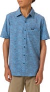 O'Neill Kids' UPF Slub Standard Woven Short Sleeve Button-Up Shirt
