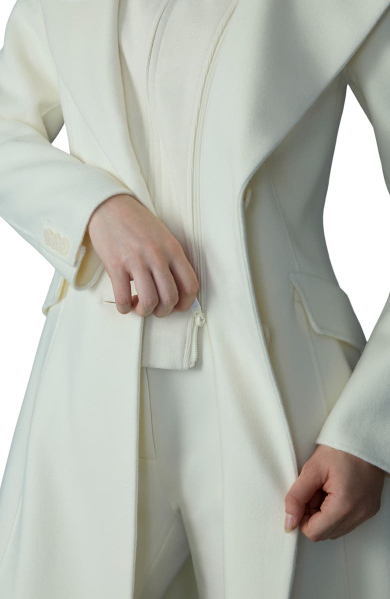 Mackage Hooded Coat with Removable Bib, Alternate, color, Cream