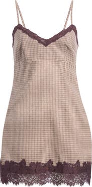 LoveShackFancy Iliona Lace Trim Slipdress