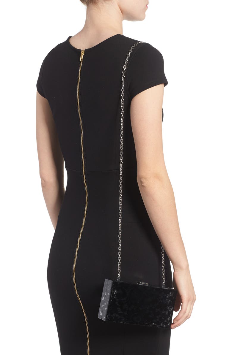 Nordstrom Transparent Lace Box Clutch, Alternate, color,