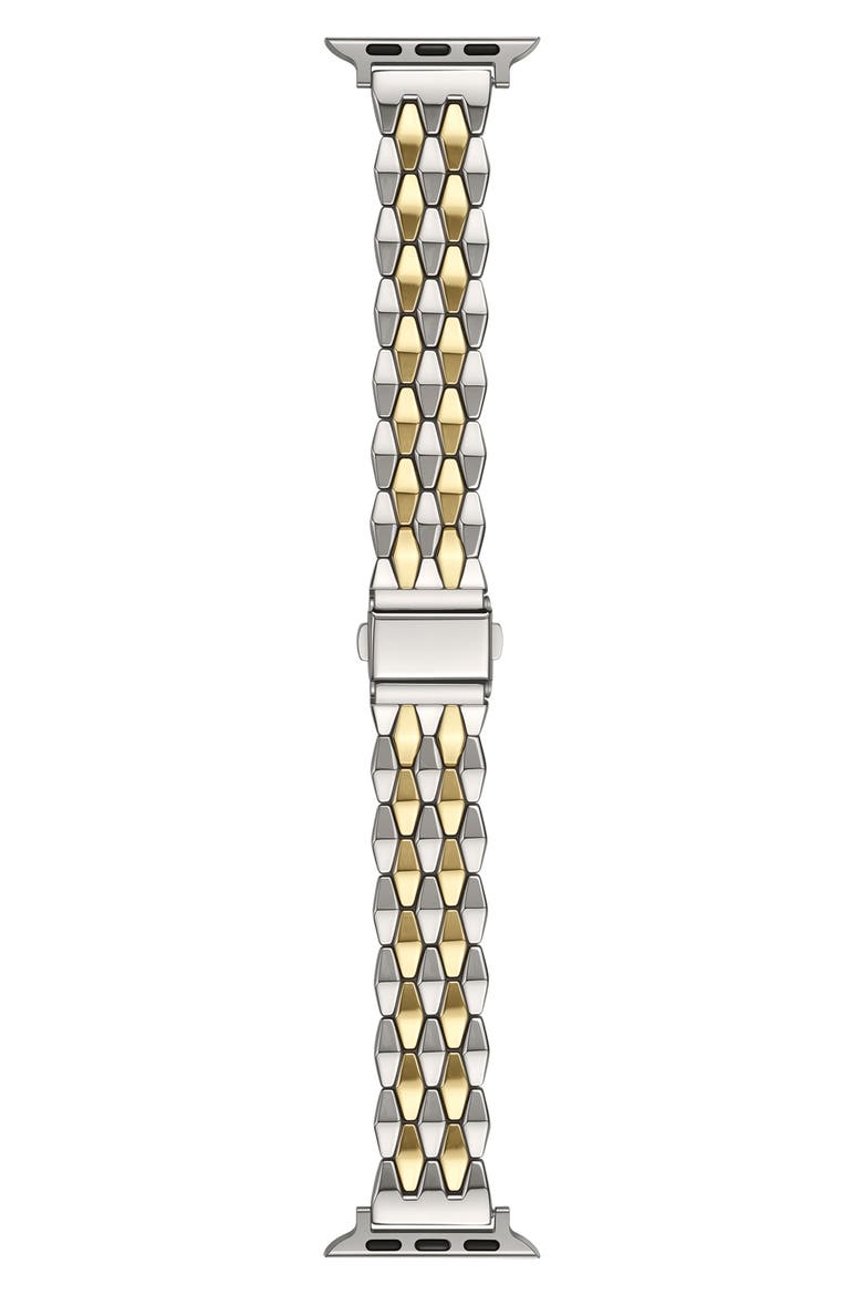 Trapezoid Link Apple Watchband, Main, color, GOLD/ SILVER