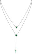 CZ by Kenneth Jay Lane Cubic Zirconia Layered Y-Necklace