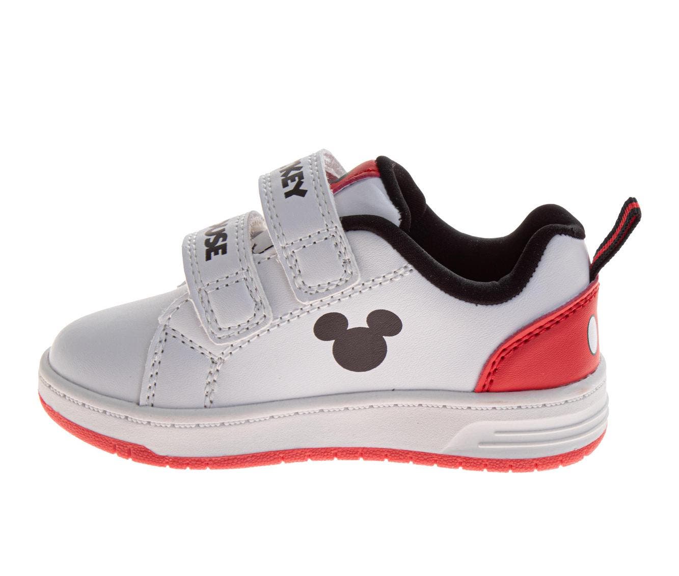 Disney Mickey Mouse Sneakers Boys' Comfortable Stylish, Alternate, color, White Red