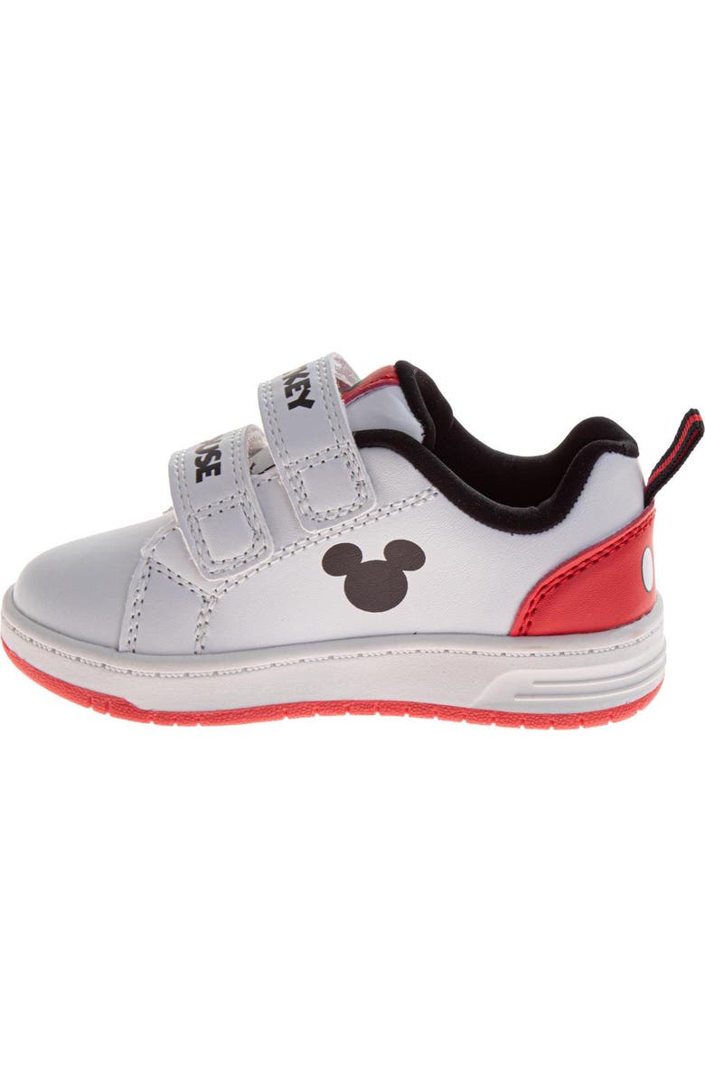 Disney Mickey Mouse Sneakers Boys' Comfortable Stylish, Alternate, color, White Red