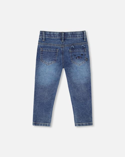 Deux Par Deux Jeans With Embroideries In Blue