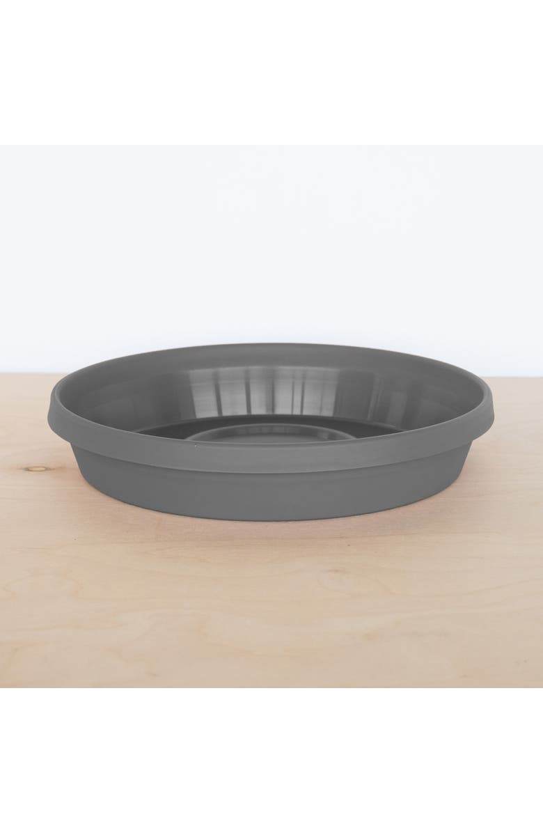 Bloem Terra 20 Inch Resin Flower Pot Saucer, Charcoal Gray, Alternate, color, Gray