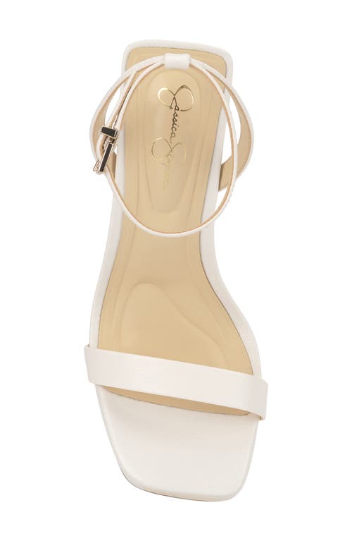 Jessica Simpson Adonia Ankle Strap Platform Sandal In White