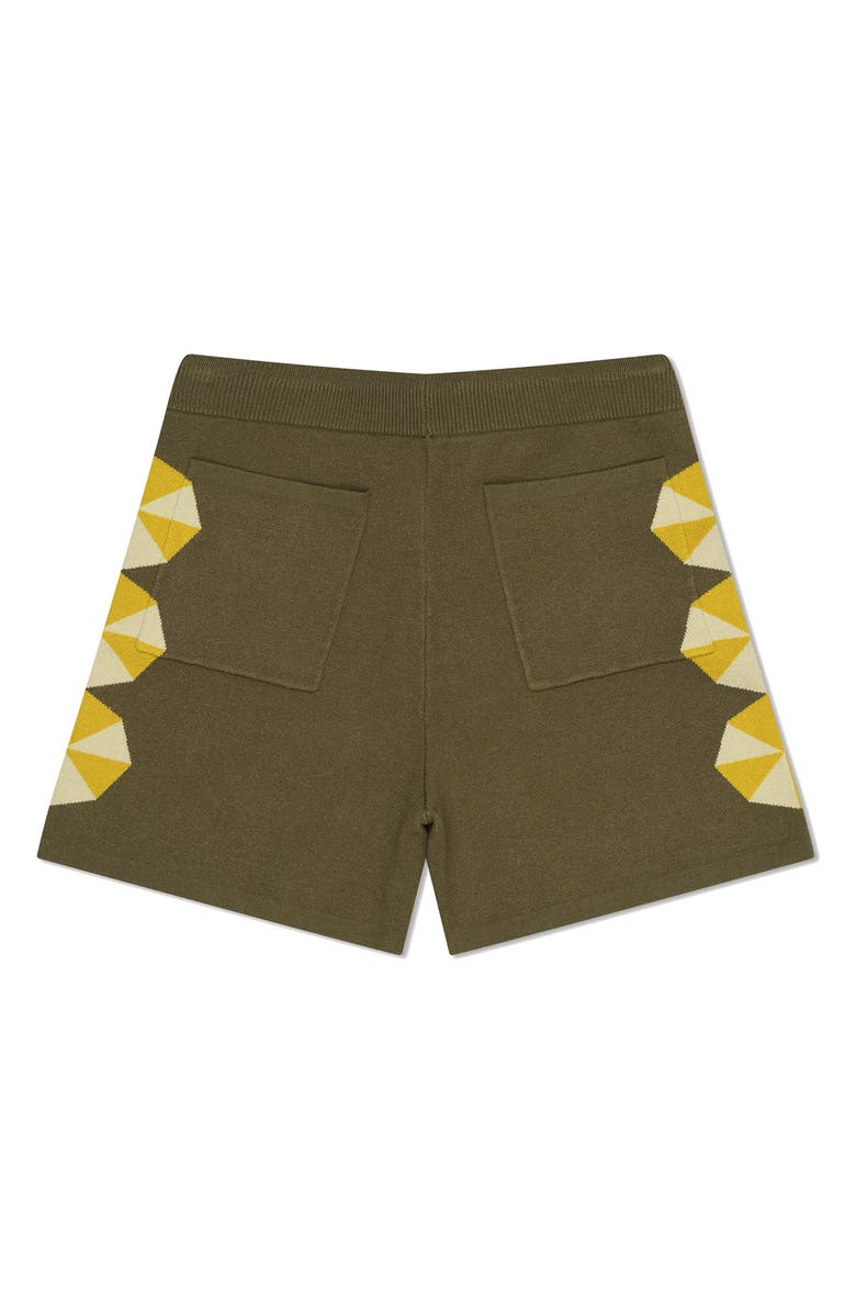 MAVRANS Umbrella Drawstring Sweater Shorts, Alternate, color, Green