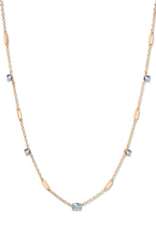 Brook & York Brook And York Brenna Birthstone Station Necklace In Gold March