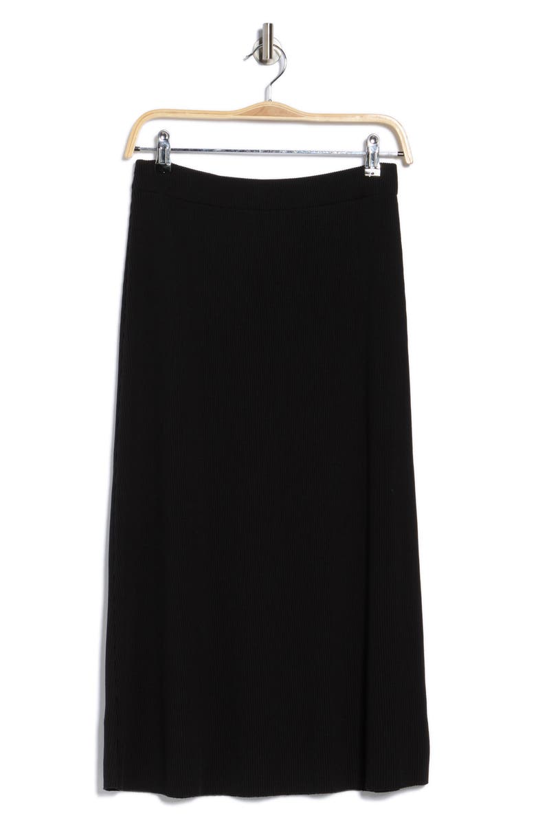 Vince Rib Midi Skirt, Alternate, color, Black