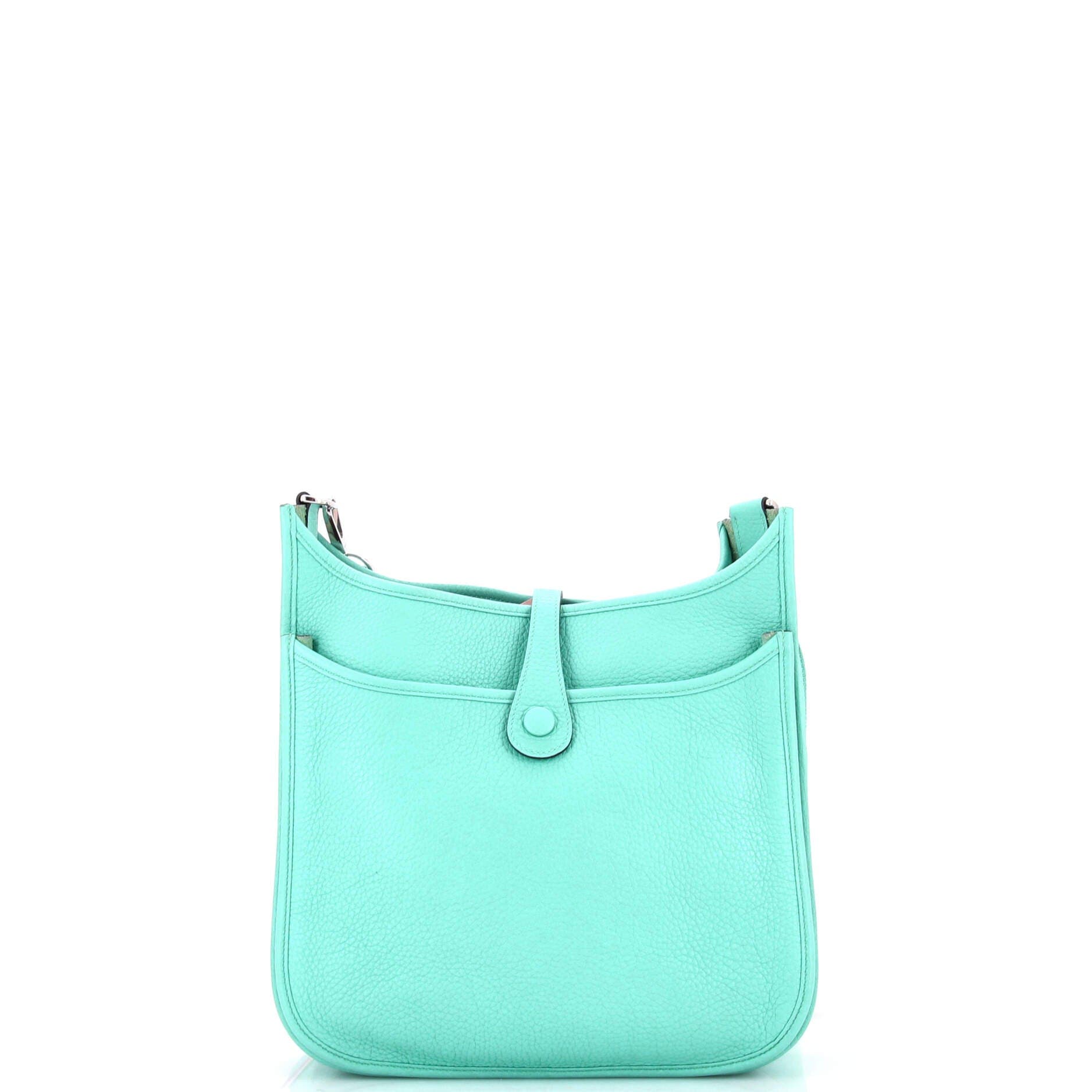 Pre-Owned Hermes Evelyne Bag Gen III Clemence PM, Alternate, color, Bleu Atoll