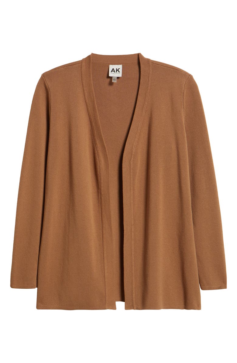 AK ANNE KLEIN Newport Cardigan, Alternate, color, Vicuna