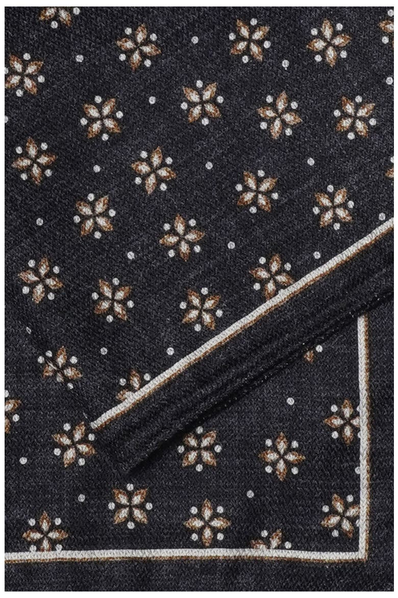Severn Reversible Silk Pocket Square, Alternate, color, BLACK