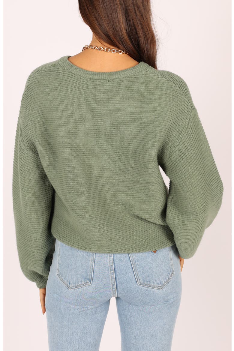 Lakelyn Textured Crewneck Sweater, Alternate, color, KHAKI
