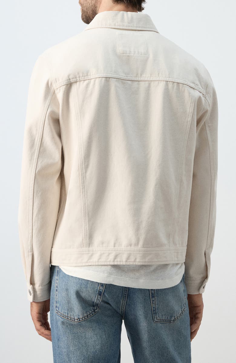 MANGO Cotton Denim Jacket, Alternate, color, Ecru