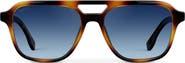 WMP Eyewear Dean - 54mm Double Bridge Aviator Polarized Sunglasses