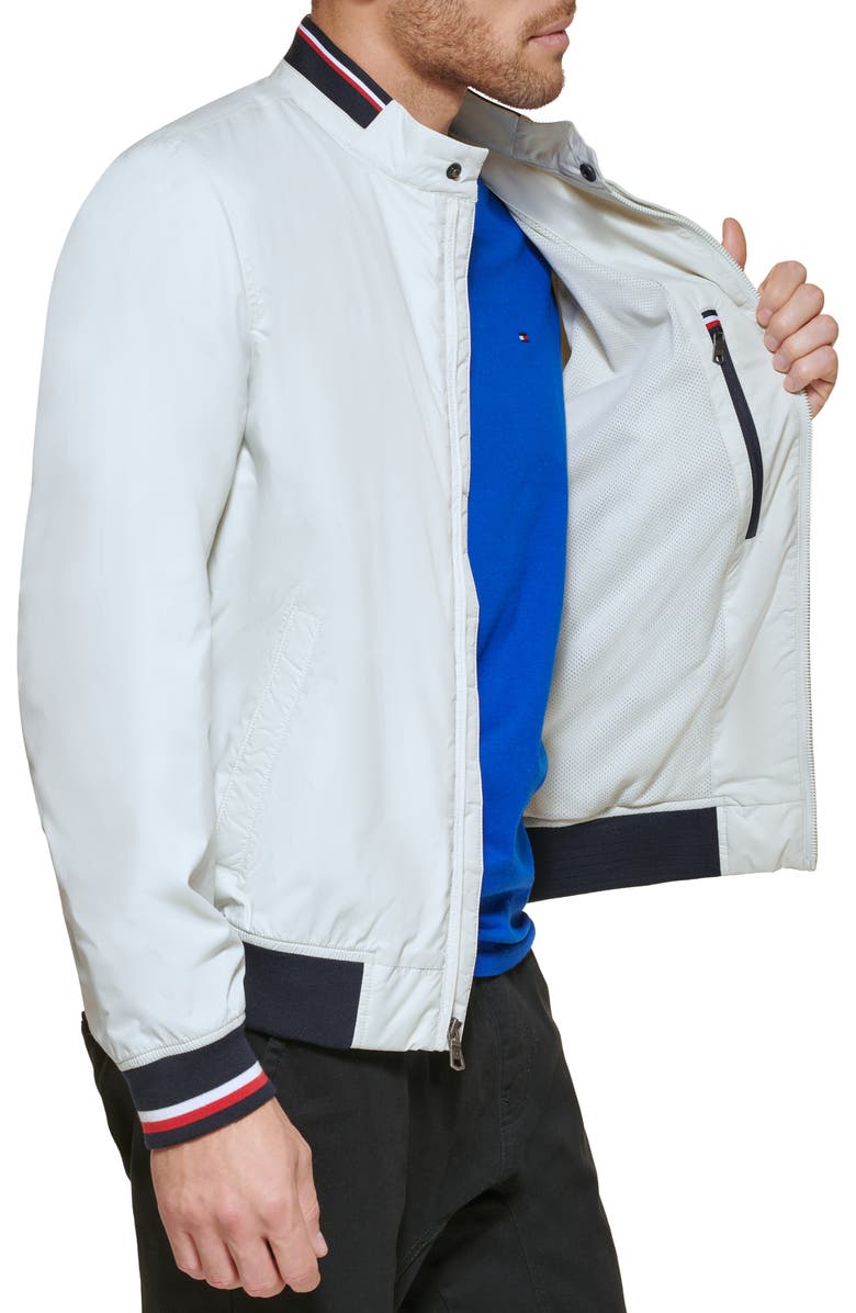 Tommy Hilfiger Lightweight Bomber Jacket, Alternate, color, Ice