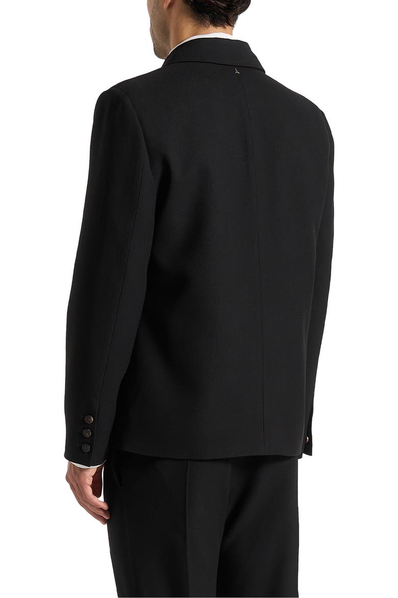 Alec Double Breasted Suit Jacket With Contrast Lapel, Alternate, color, Black
