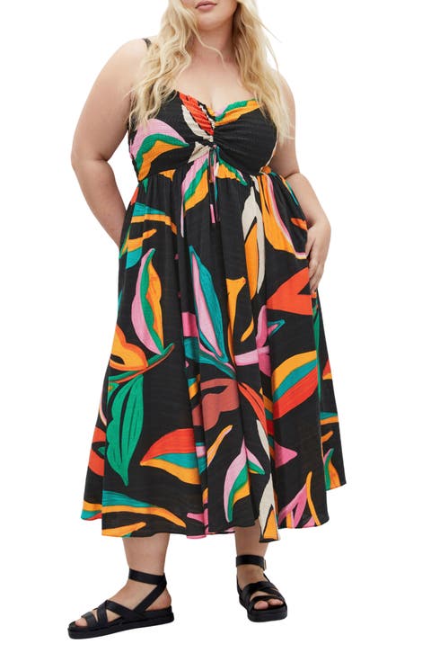Maui Tropical Print Sundress (Plus)