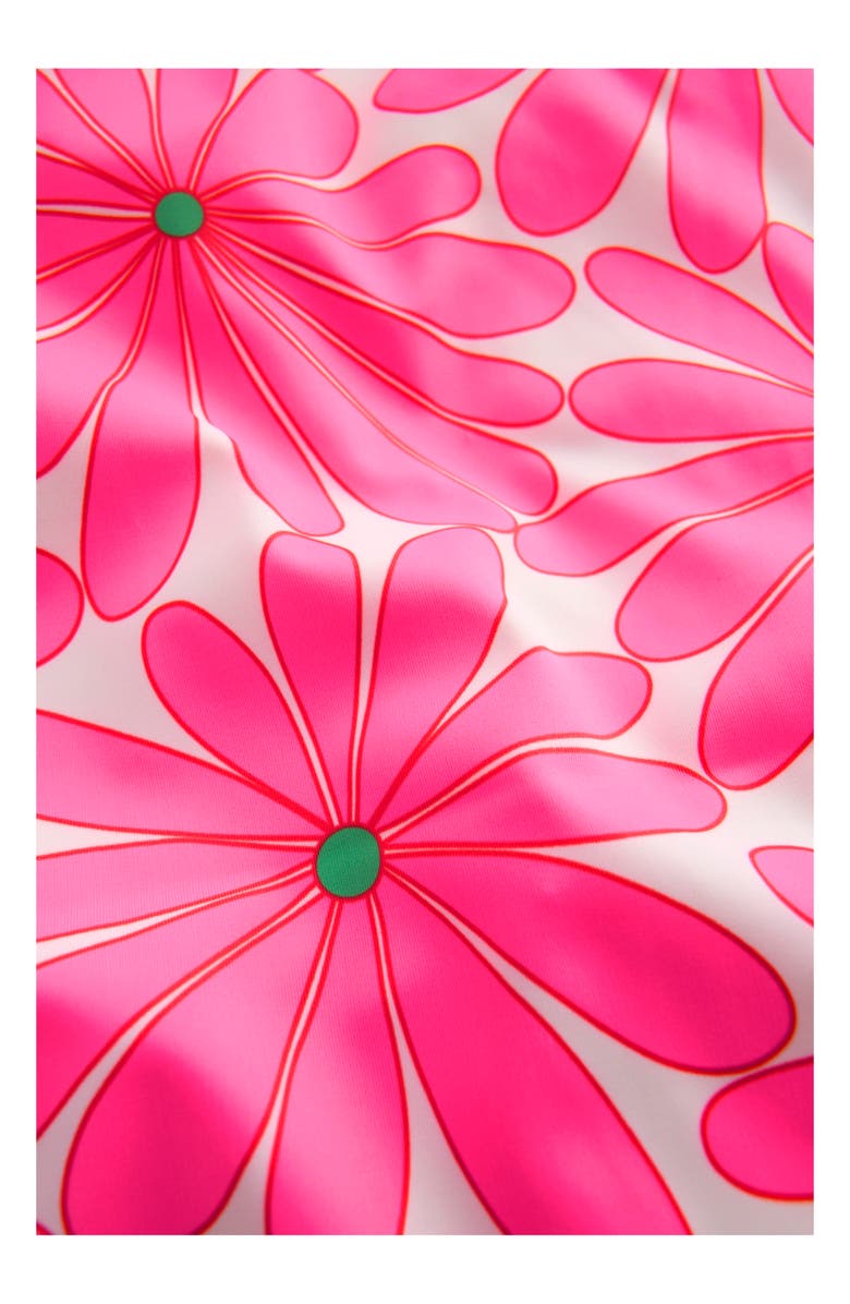 Mini Boden Kids' Printed One-Piece Swimsuit, Alternate, color, Knockout Pink Giant Daisy