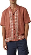 Faherty Embroidered Linen Camp Shirt