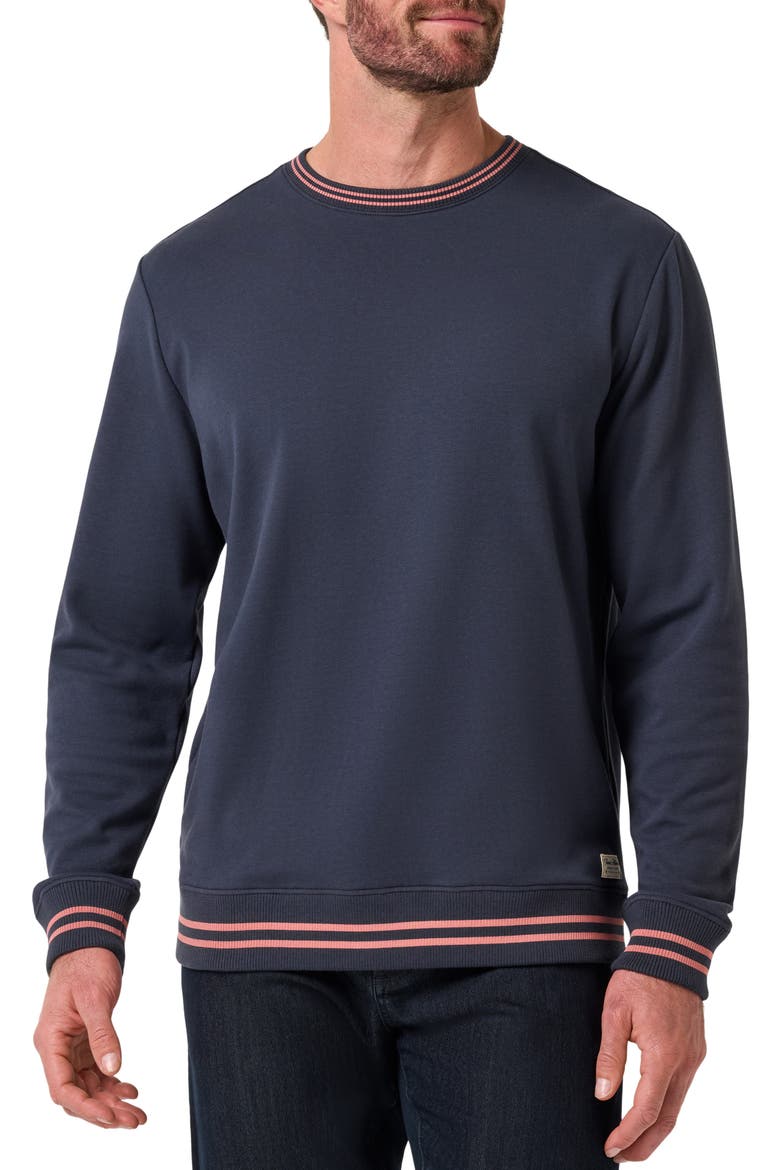 Social Club Contrast Stripe Sweatshirt, Main, color, TOTAL ECLIPSE