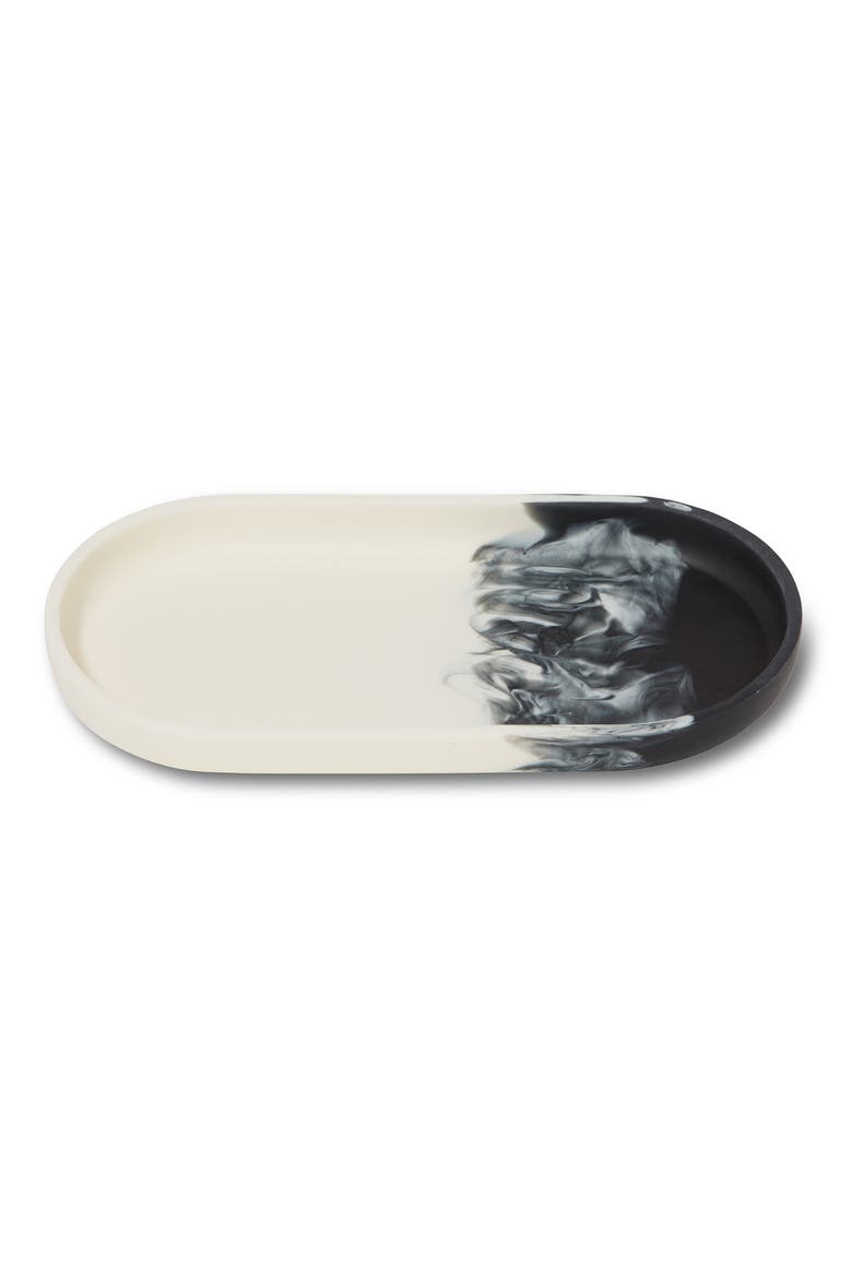 Ombré Amenity Tray, Alternate, color, WHITE/ BLACK
