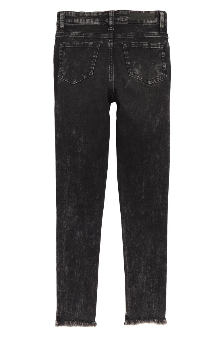 Frayed Step Hem Jeans, Alternate, color, ROCK WASH