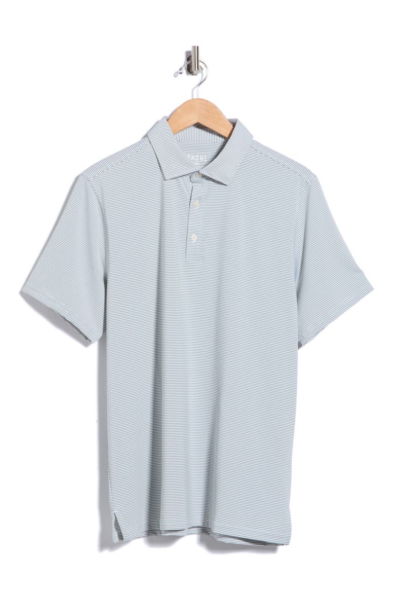Drive Time Performance Polo, Main, color, PACIFIC GREEN STRIPE