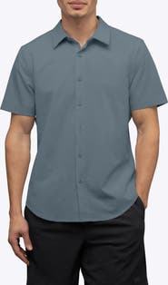 Cuts Crossover Performance Short Sleeve Button-Up Shirt
