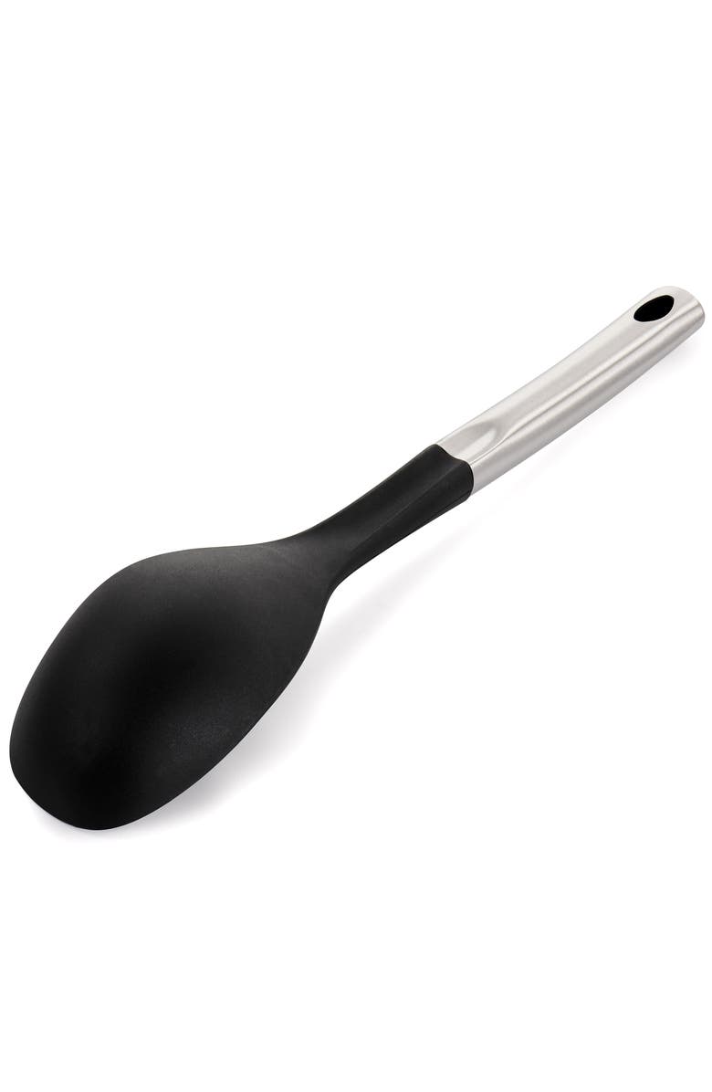 OSTER Baldwyn Stainless Steel and Nylon Solid Spoon, Alternate, color, Black