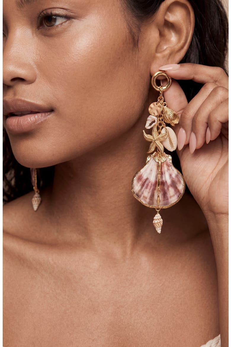 Mermaid Tears Earrings, Alternate, color, GOLD