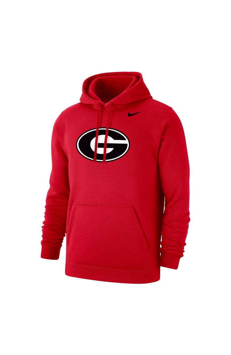 Nike Men's Nike Red Georgia Bulldogs Primary Logo Club Pullover Hoodie, Alternate, color,