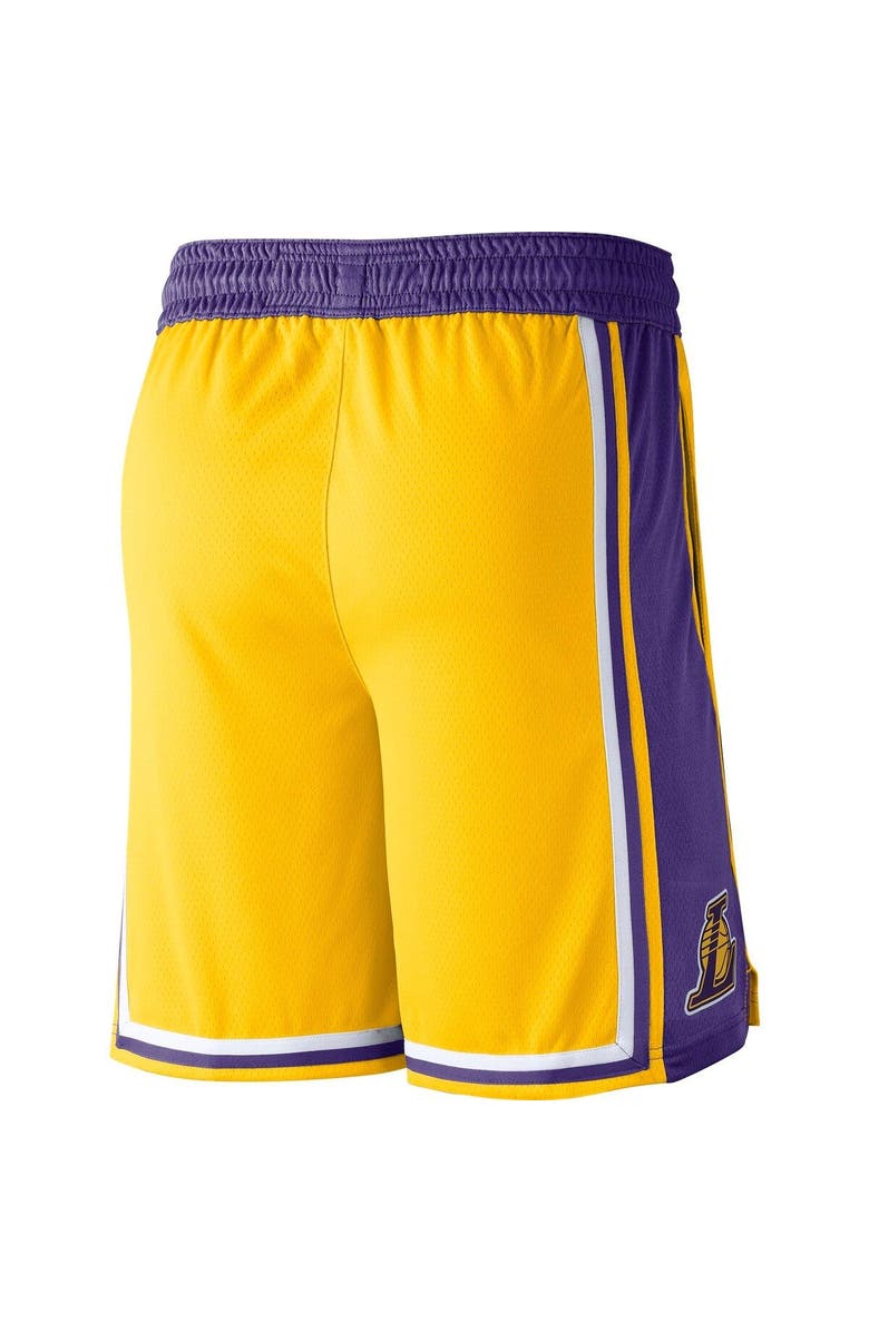 Nike Men's Nike Gold 2019/20 Los Angeles Lakers Icon Edition Swingman Shorts, Alternate, color, Gold