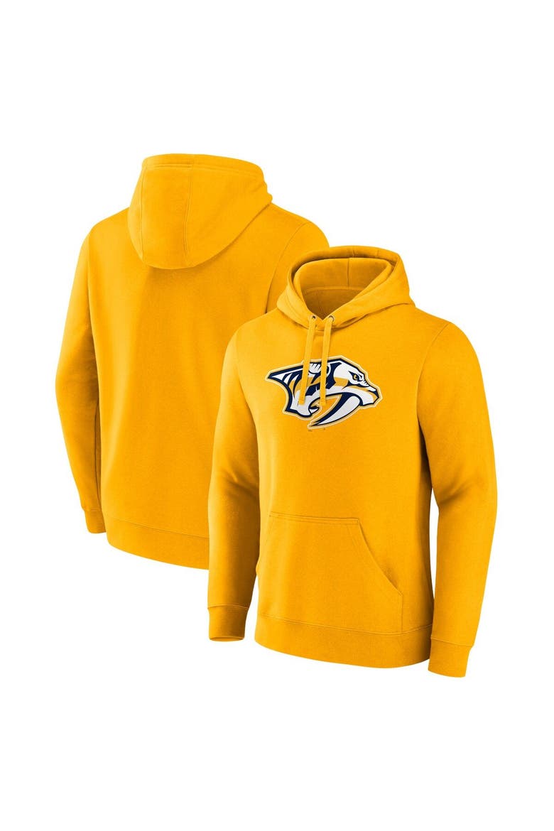 Men's Fanatics Branded Gold Nashville Predators Primary Logo Pullover Hoodie, Main, color, Gold