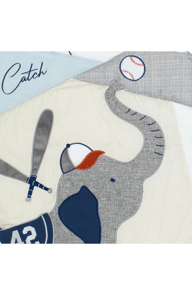 Lambs & Ivy Hall of Fame Sports Animals 5-Piece Crib Bedding Set, Alternate, color, Gray