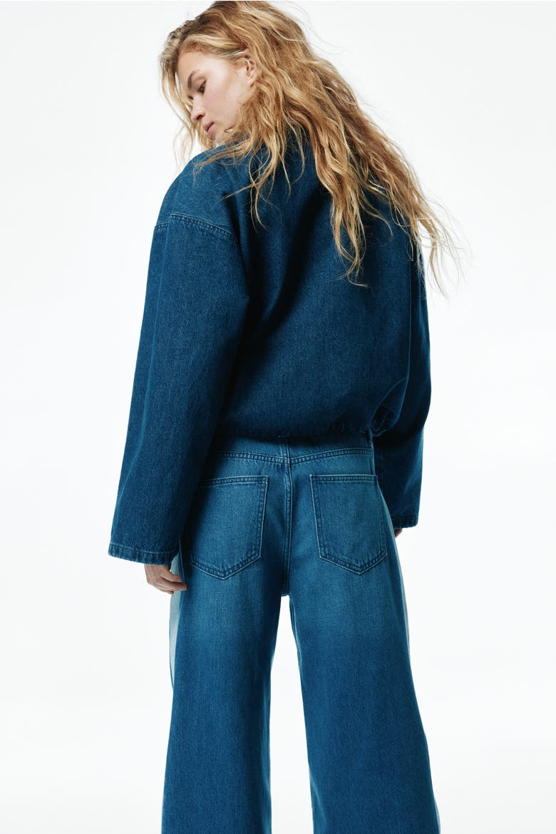 Wide Regular Side-striped Jeans, Alternate, color, Denim blue/white