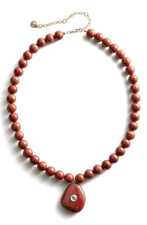 Jamie Semi-Precious Beaded Pendant Necklace