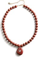 BaubleBar Jamie Semi-Precious Beaded Pendant Necklace