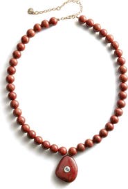BaubleBar Jamie Semi-Precious Beaded Pendant Necklace