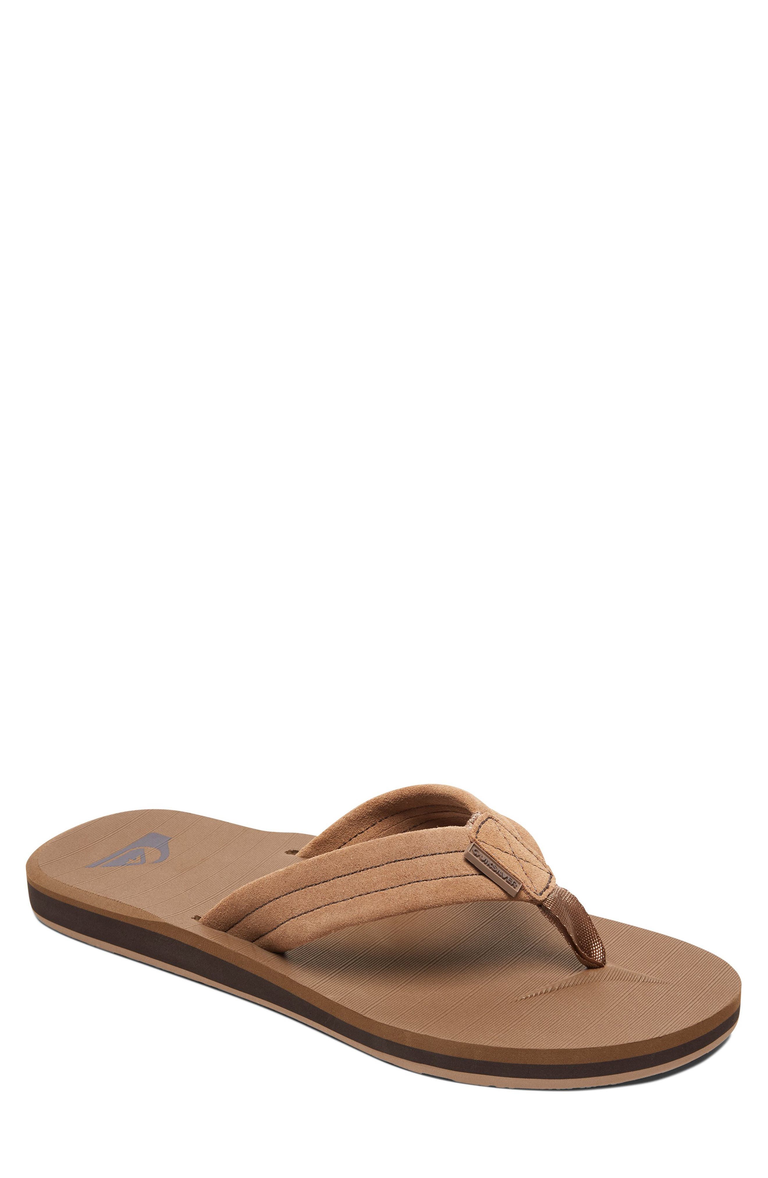 Carver Suede Flip Flop, Main, color, BEIGE