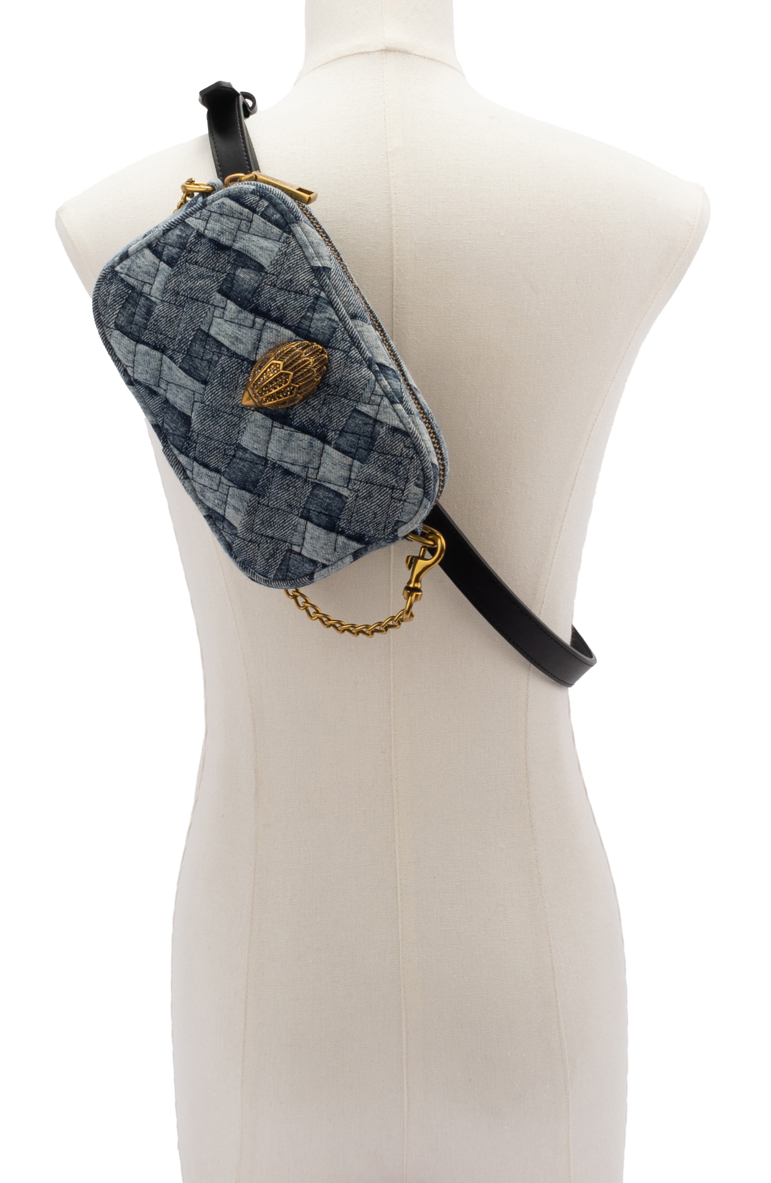 Kurt Geiger London Denim Belt Bag, Alternate, color, 