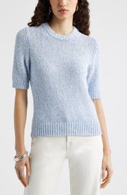 Nordstrom Elbow Sleeve Linen & Cotton Blend Sweater