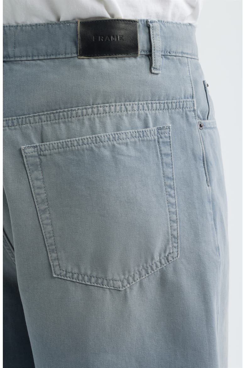 Baggy Fit Cotton Canvas 5-Pocket Shorts, Alternate, color, BLUE GREY