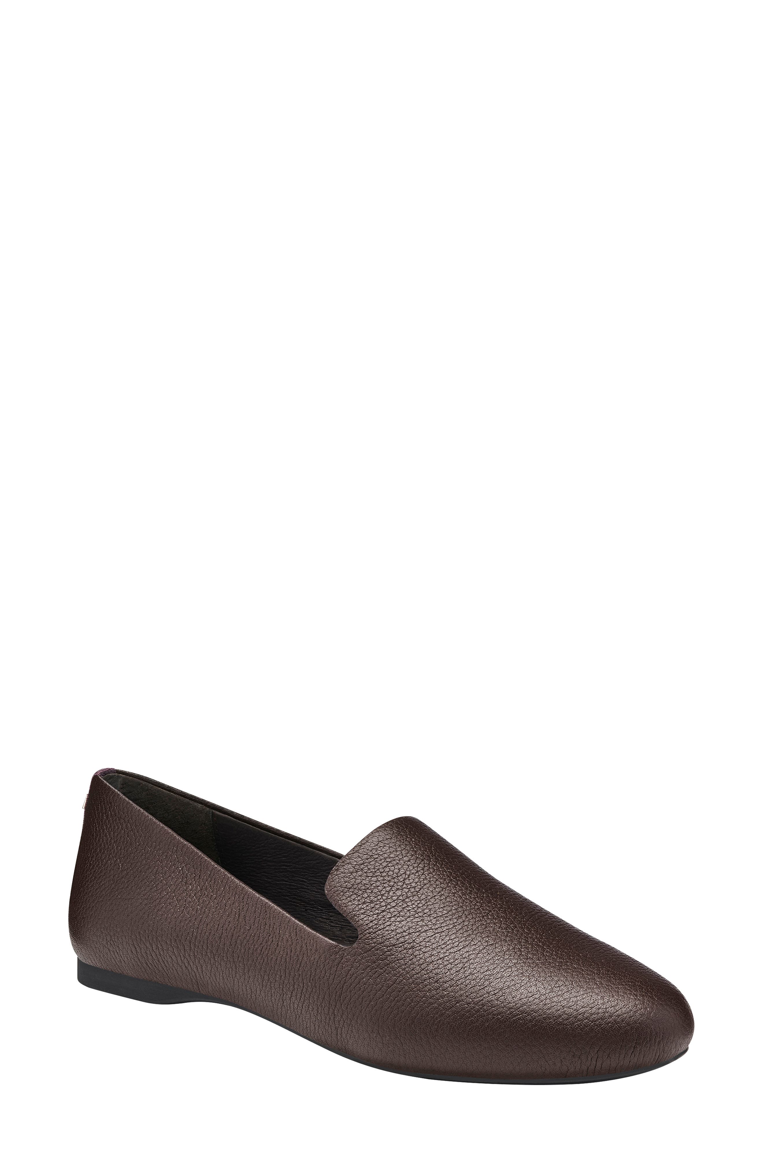 Starling Leather Flat, Main, color, CHOCOLATE LEATHER